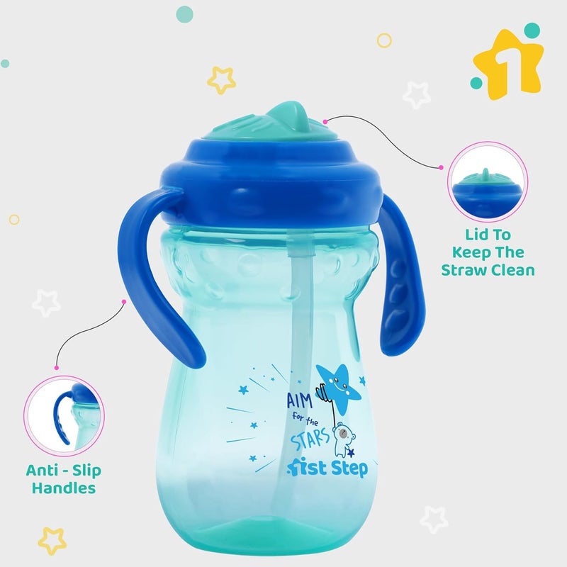 1ST STEP BPA Free Straw Sipper Cup with Twin Handle (Mint Green) - Image 4