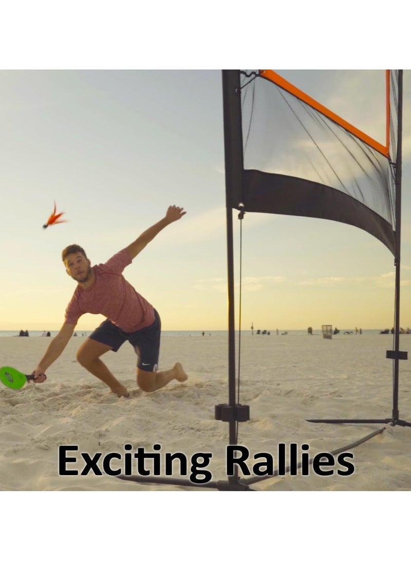 DANIM Jazzminton Pickle Pong Similar to Pickleball Badminton & Tennis With Net Portable Backyard Fun Game - Image 2