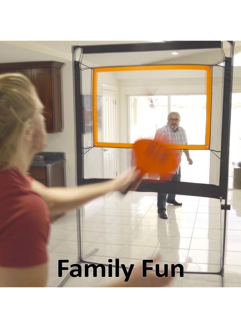 DANIM Jazzminton Pickle Pong Similar to Pickleball Badminton & Tennis With Net Portable Backyard Fun Game - Image 3