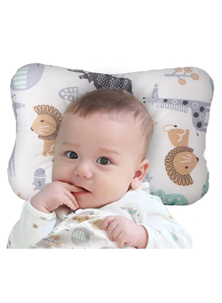 Excefore Soft Hypoallergenic Baby Pillow with Organic Cotton Cover - Machine Washable (Animal World) - Image 1