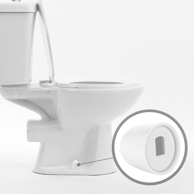 Canomo 4 Packs White Toilet Bolt Caps Toilet Seat Floor Bolts Caps Universal Floor Bolts Snap On Caps with Washers for Easy installation, 1.44 Inch Height - Image 2