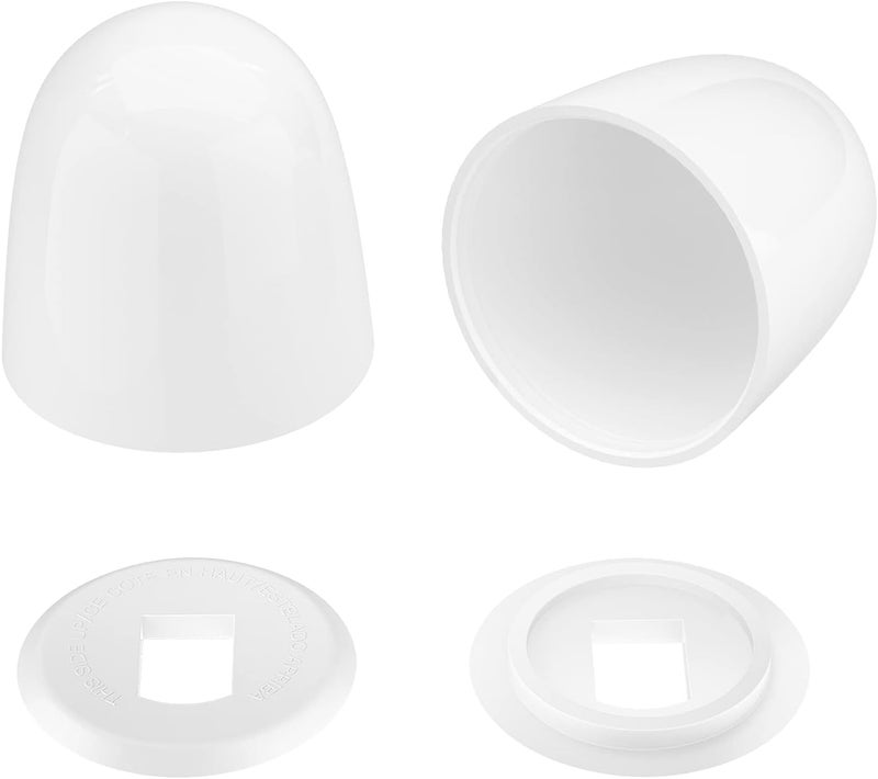 Canomo 4 Packs White Toilet Bolt Caps Toilet Seat Floor Bolts Caps Universal Floor Bolts Snap On Caps with Washers for Easy installation, 1.44 Inch Height - Image 3