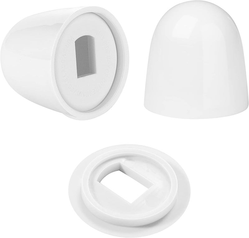 Canomo 4 Packs White Toilet Bolt Caps Toilet Seat Floor Bolts Caps Universal Floor Bolts Snap On Caps with Washers for Easy installation, 1.44 Inch Height - Image 4