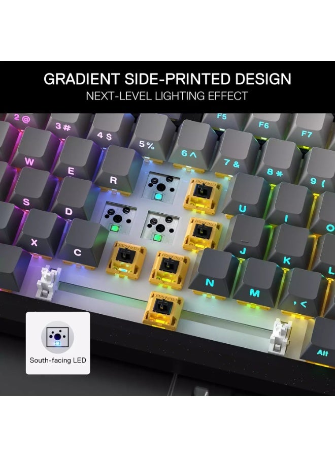 REDRAGON Gaming Keyboard PENUMBRA K687GG PRO Full Aluminum Alloy Hot-Swappable Mechanical Keyboard with 3-Mode Connection, Gasket Mount Structure, RGB Backlight, Multimedia Control Knob, and Lion L Linear Switches - Image 5