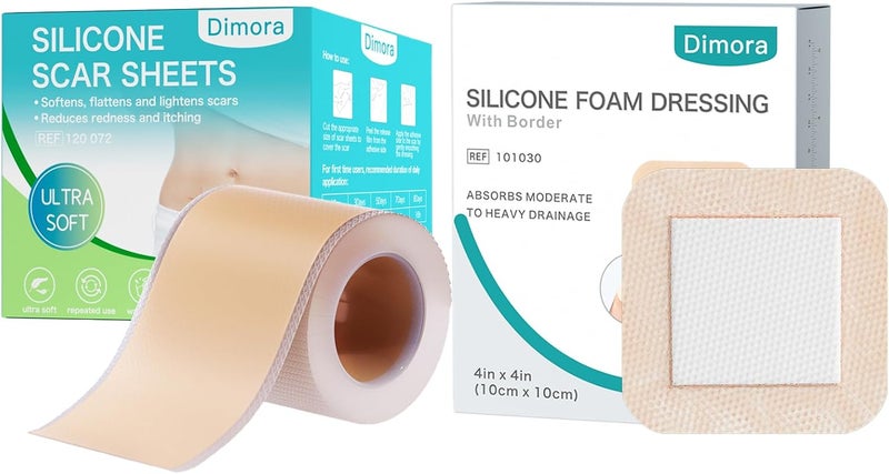 Dimora Silicone Foam Dressing with Border  Waterproof Silicone Scar Sheets - Image 1