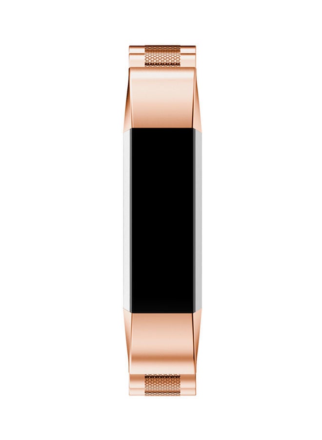 NIBEMINENT Pineapple Pattern Replacement Band For Fitbit Alta And HR Rose Gold - Image 4