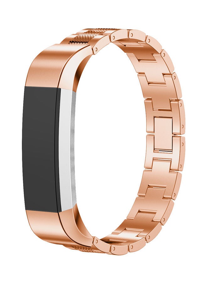 NIBEMINENT Pineapple Pattern Replacement Band For Fitbit Alta And HR Rose Gold - Image 3