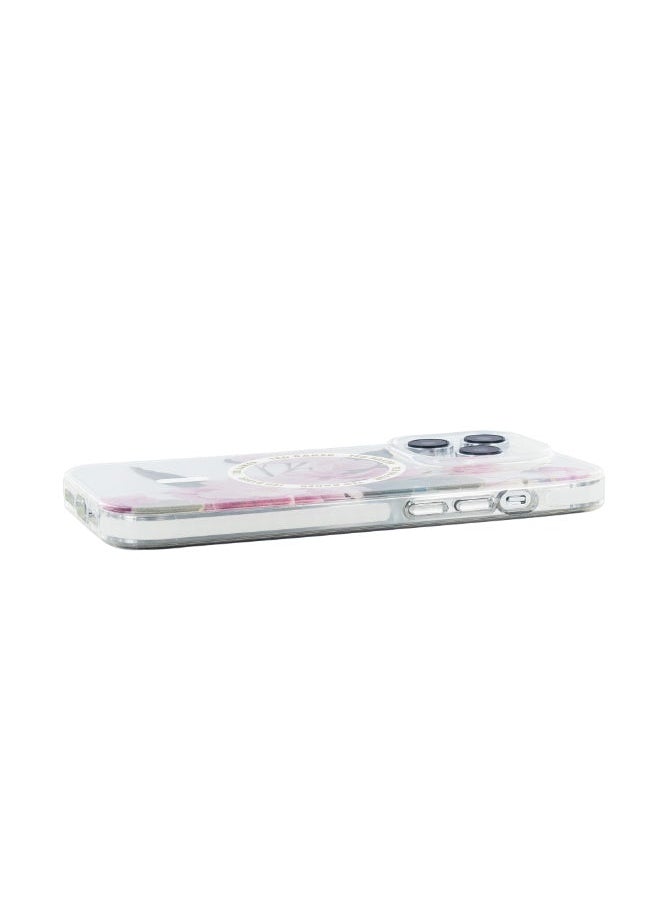 Ted Baker - iPhone 15 Pro Antishock & Magsafe Case - Flower Placement - Image 1