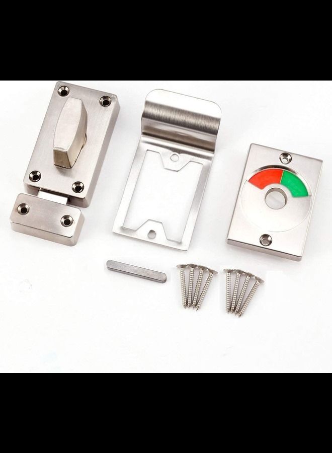 عباسلي قفل باب ديدبولت للخصوصية للمؤشر ، مزلاج قفل من سبائك الزنك بدون مفتاح ، يشير إلى أنه تم احتلاله - Image 1