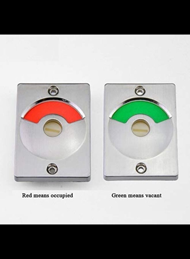 عباسلي قفل باب ديدبولت للخصوصية للمؤشر ، مزلاج قفل من سبائك الزنك بدون مفتاح ، يشير إلى أنه تم احتلاله - Image 3