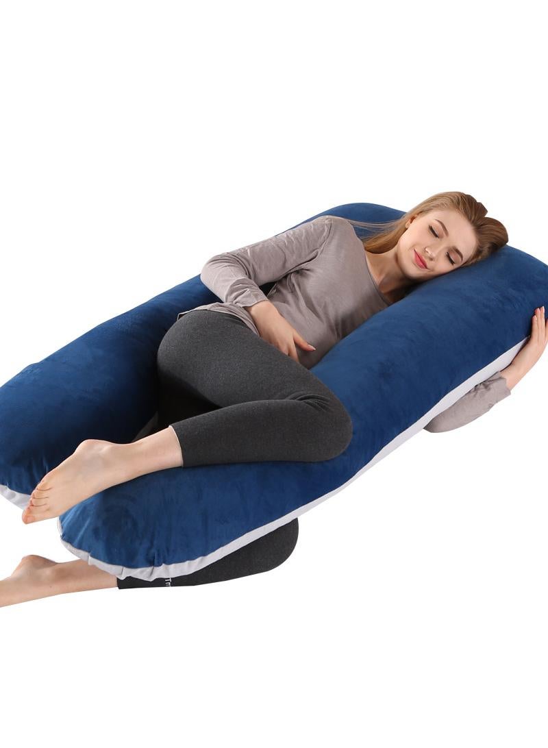U-Shaped Full Body Pregnancy Crystal Velvet Pillow Cover 70x130cm - Image 3