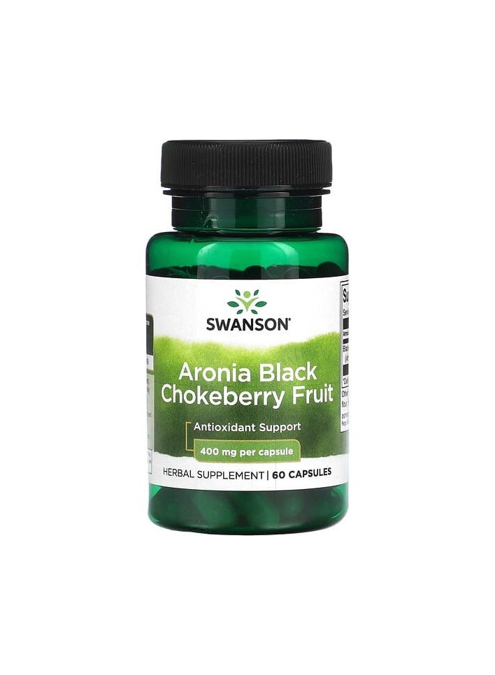 SWANSON Aronia Black Chokeberry Fruit, 400 mg, 60 Capsules