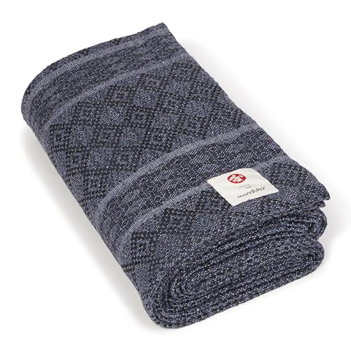 Manduka Yoga Cotton Blanket - Yoga Prop and Accessory, Roll, Fold, Stack to Support, Made of Cotton, 68 inch (172cm), Thunder Grey - Image 3