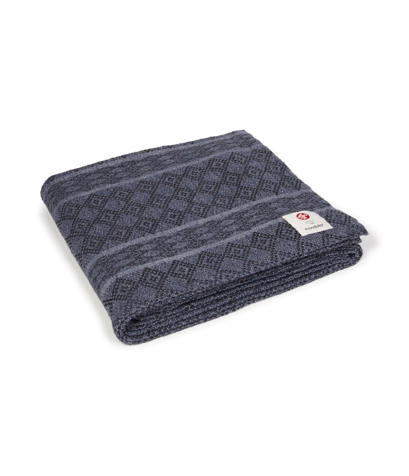 Manduka Yoga Cotton Blanket - Yoga Prop and Accessory, Roll, Fold, Stack to Support, Made of Cotton, 68 inch (172cm), Thunder Grey - Image 1