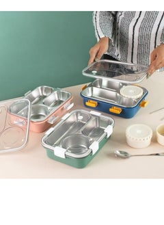 Brain Giggles BrainGiggles 3-Compartment Thermal Lunchbox with Removable Inner Tray - Insulated, Leak Proof Bento Box for Kids-Pink  - Image 3