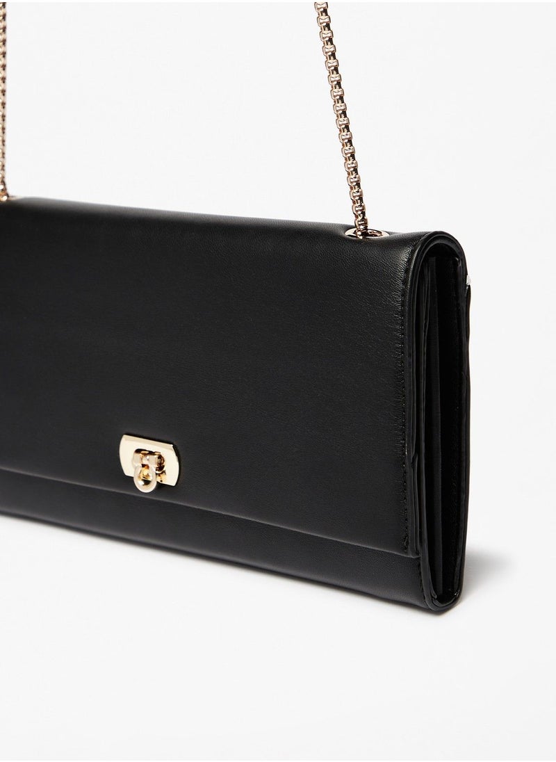 Flora Bella - Solid Clutch with Flap Closure - Image 1