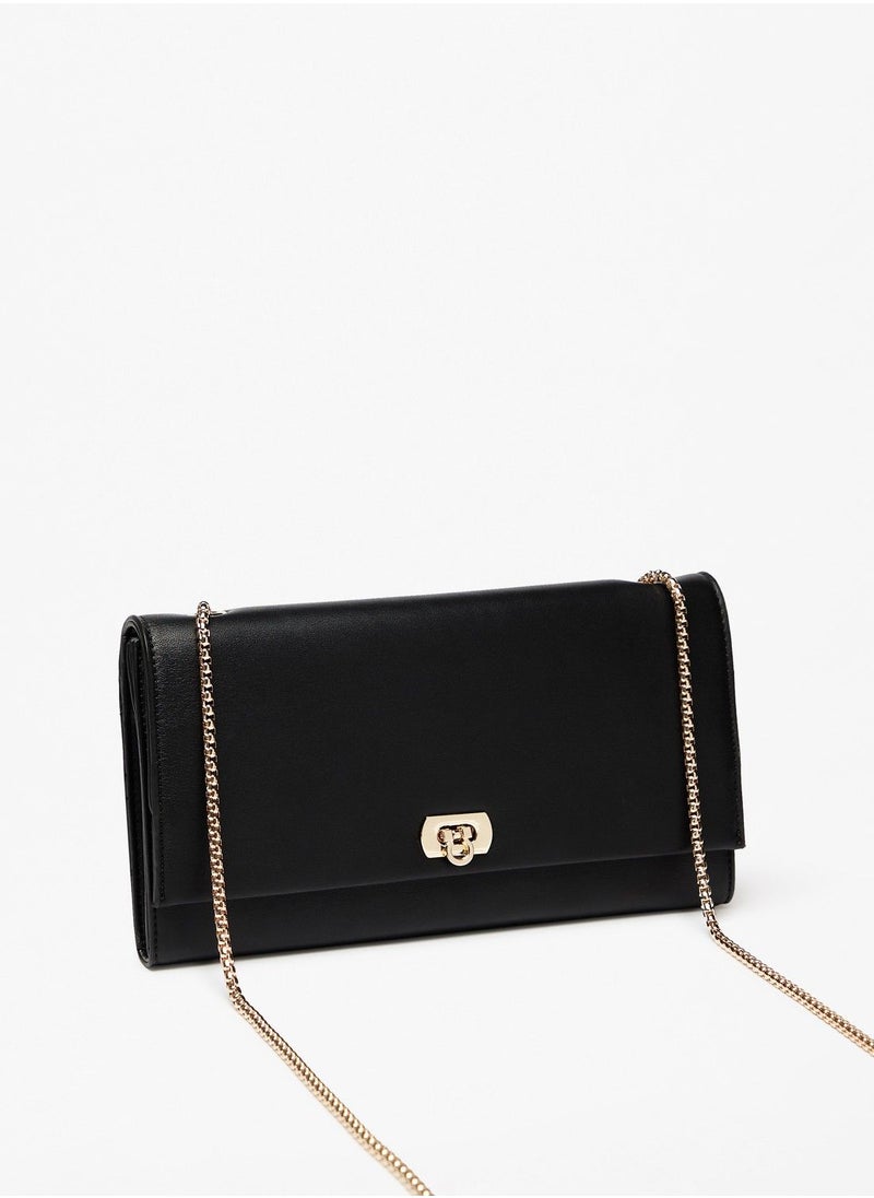 Flora Bella - Solid Clutch with Flap Closure - Image 1