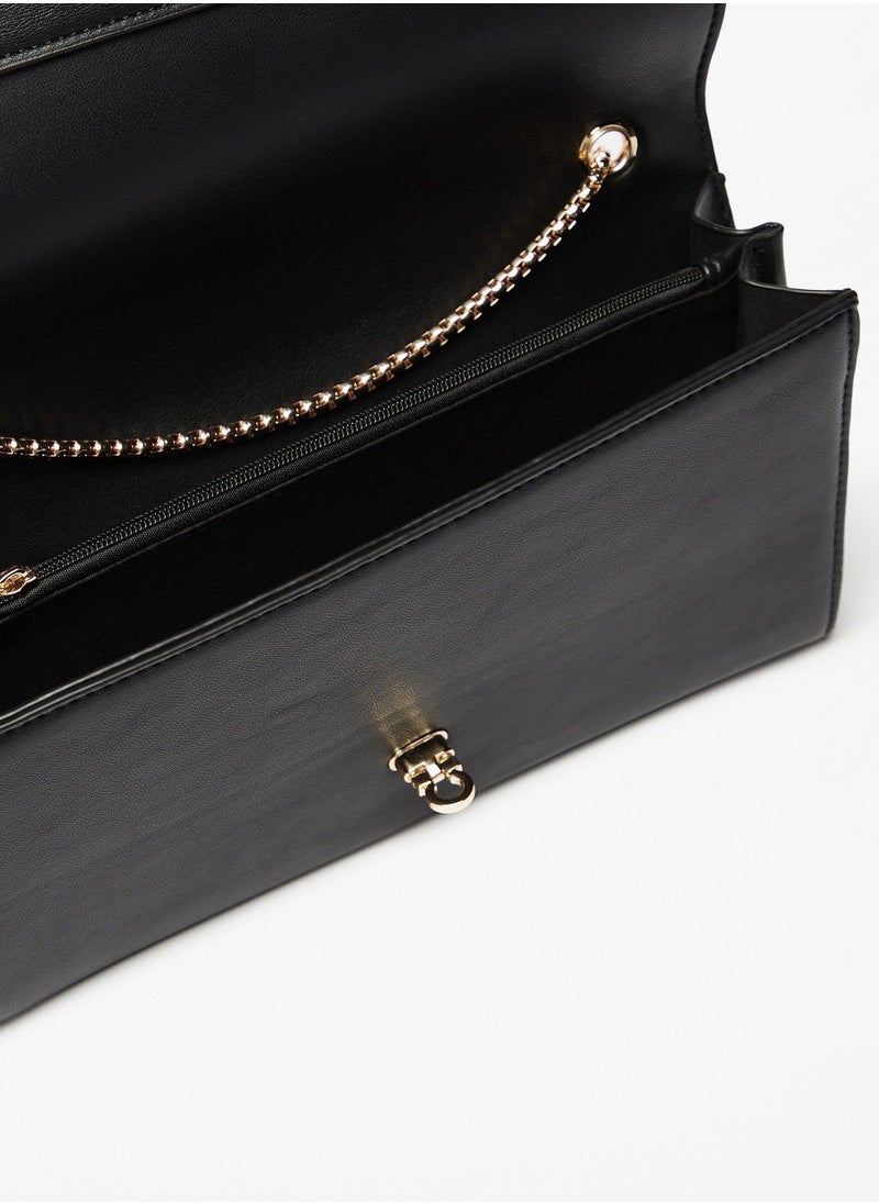 Flora Bella - Solid Clutch with Flap Closure - Image 1