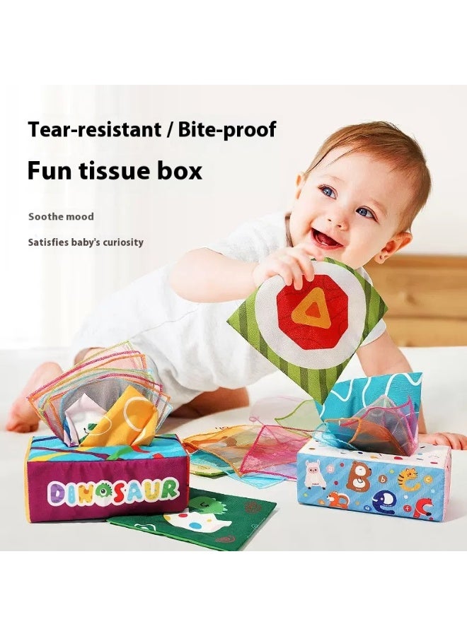 Baby Tissue Box Toy,, Soft Newborn Sensory Toy, Suitable For 6-12 Months Old Children - Image 2