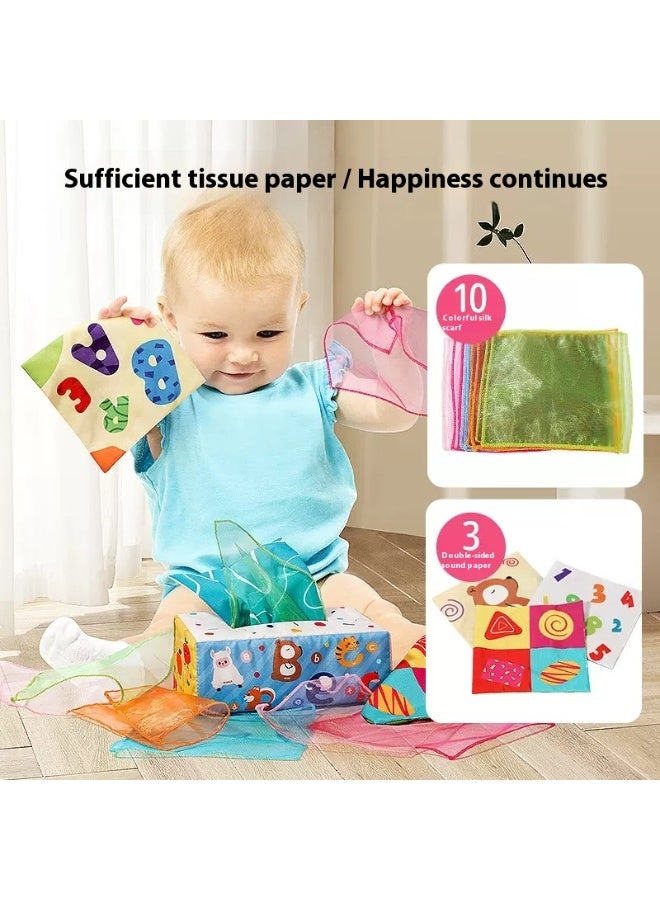 Baby Tissue Box Toy,, Soft Newborn Sensory Toy, Suitable For 6-12 Months Old Children - Image 3