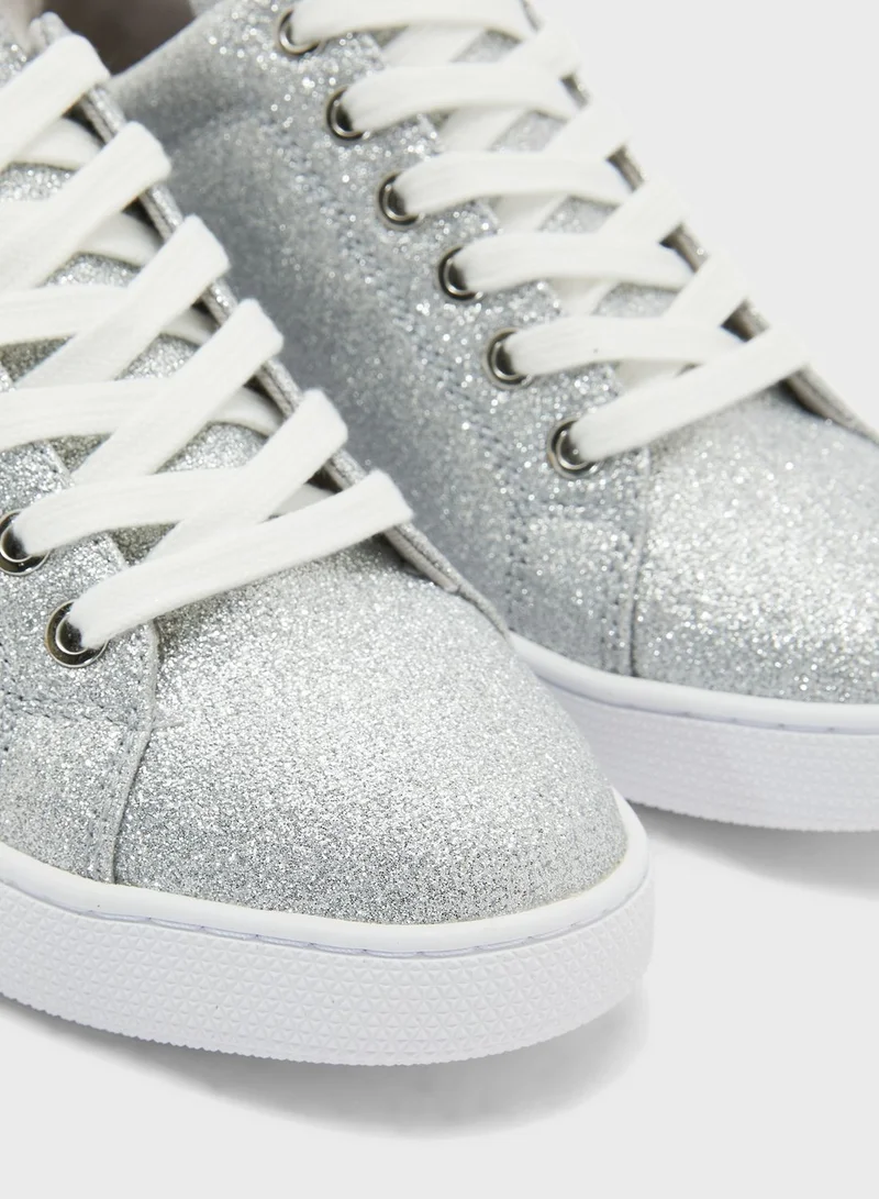 GUESS Glitter Low Heel Sneakers