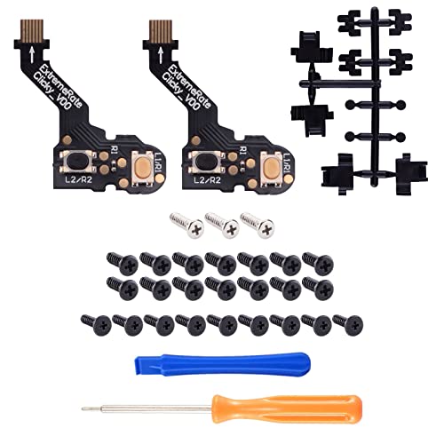 eXtremeRate Clicky Hair Trigger Kit for PS5 Controller BDM-010 & BDM-020 Shoulder Buttons, Custom Flashshot Trigger Stop Flex Cable for PS5 Controller BDM-010 BDM-020 - Image 4