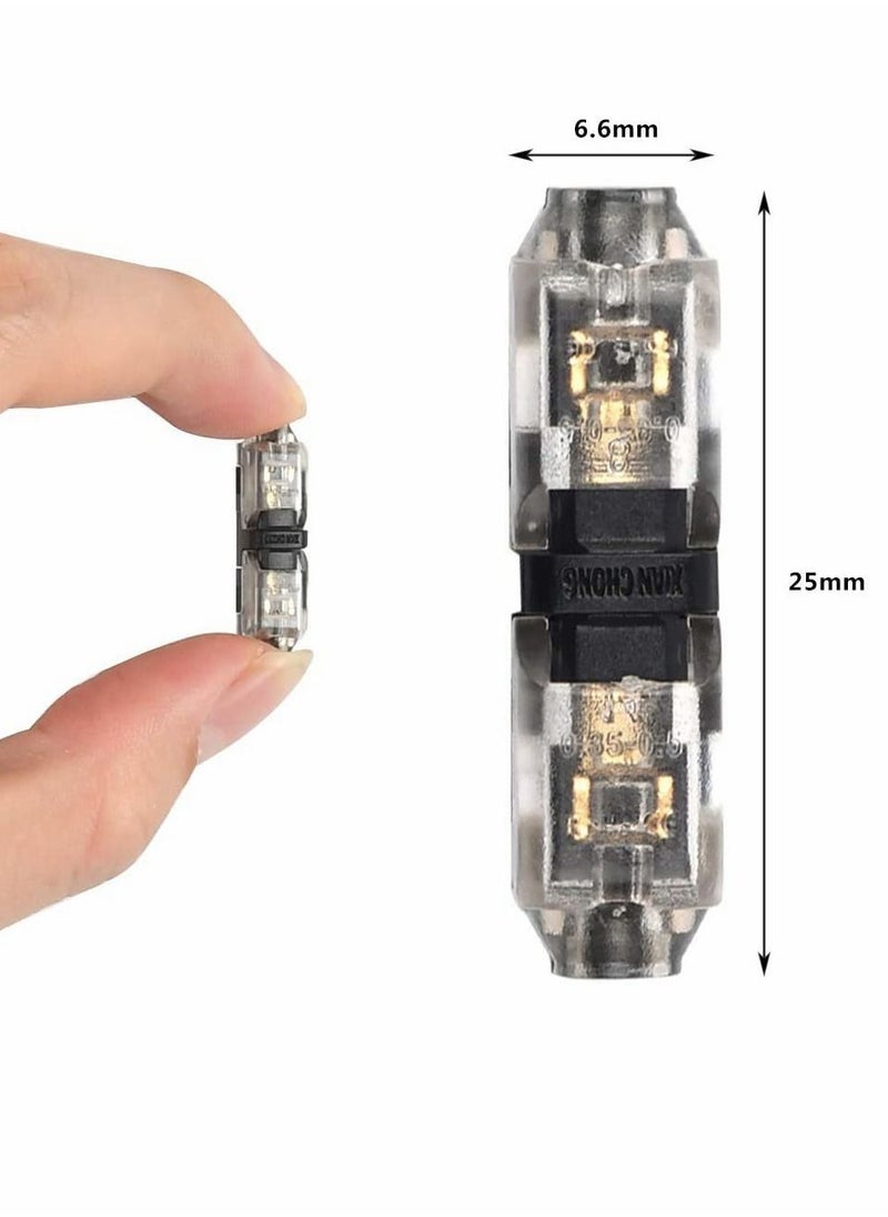 Generic Connectors, H Tap, Low Voltage Electrical Quick Splice, Wire Solderless Without Stripping, Suitable for 20-22 AWG Connection (12Pcs)  - Image 2