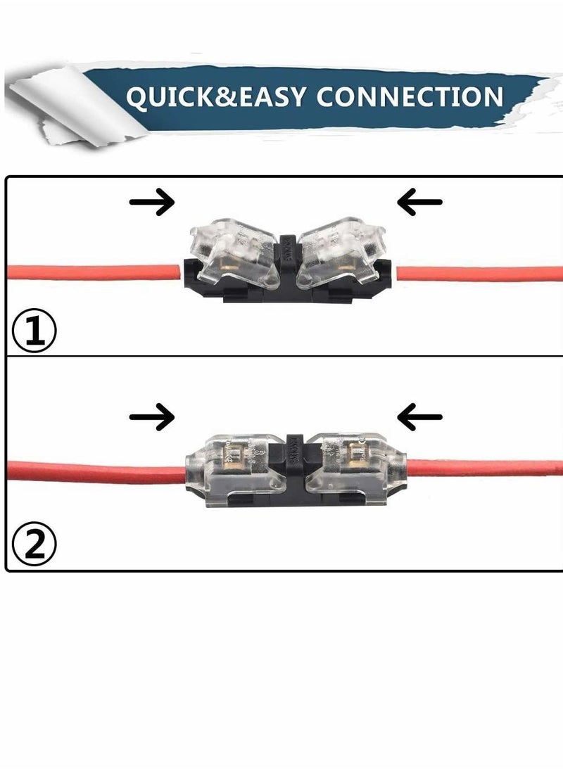 Generic Connectors, H Tap, Low Voltage Electrical Quick Splice, Wire Solderless Without Stripping, Suitable for 20-22 AWG Connection (12Pcs)  - Image 4