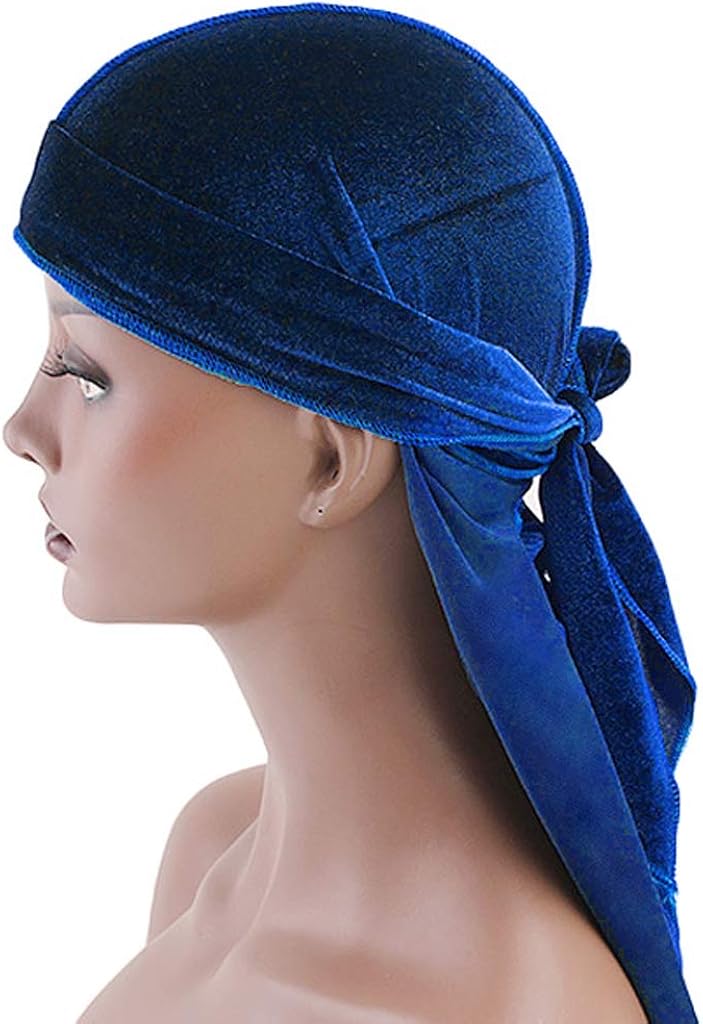 كلاراكو قبعة دوراج مخملية للرجال والنساء، قبعة قرصان حريرية ملفوفة - Image 1