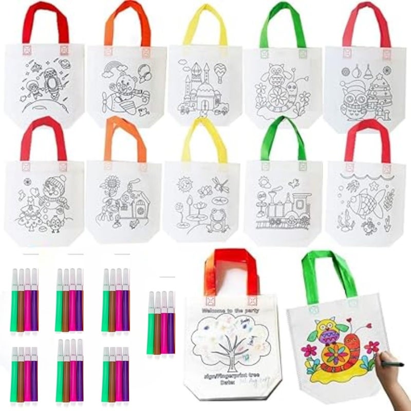 SNAPTRON DIY Return Gifts For Kids Birthday - 10Pcs Return Gift Bags & 40 pcs For Kids/Best Goody Bags For Party/Birthday Gifts For Bulk Items/Goodies Bag Children 4 5 6 7 8 Years Old (BAGS) - Image 1