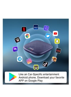 Carlinkit Carlinkit CPC200-Tbox Android 13 Ai Box, Ultra Series, Most Powerful Multimedia Adapter with 8+128GB Qualcomm 6125, Built-in CarPlay Auto/Google Play Store, Blue | Tbox-plus-(8+128G)  - Image 5