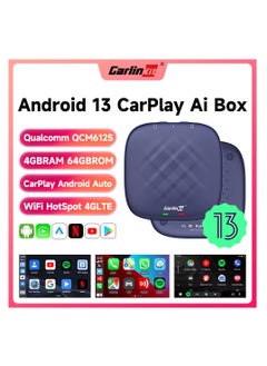 Carlinkit Carlinkit CPC200-Tbox Android 13 Ai Box, Ultra Series, Most Powerful Multimedia Adapter with 8+128GB Qualcomm 6125, Built-in CarPlay Auto/Google Play Store, Blue | Tbox-plus-(8+128G)  - Image 3