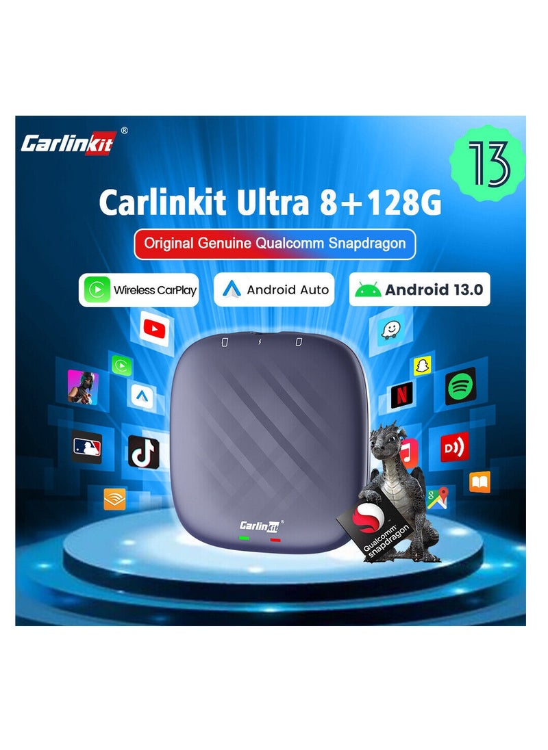 كار لينكيت كارلينكيت CPC200-Tbox CPC200-Tbox صندوق أندرويد 13 Ai Box، سلسلة Ultra، أقوى محول وسائط متعددة مع 8+128 جيجابايت كوالكوم 6125، مدمج في CarPlay Auto/Google Play Store، أزرق | Tbox-plus-(8+128G)  - Image 4