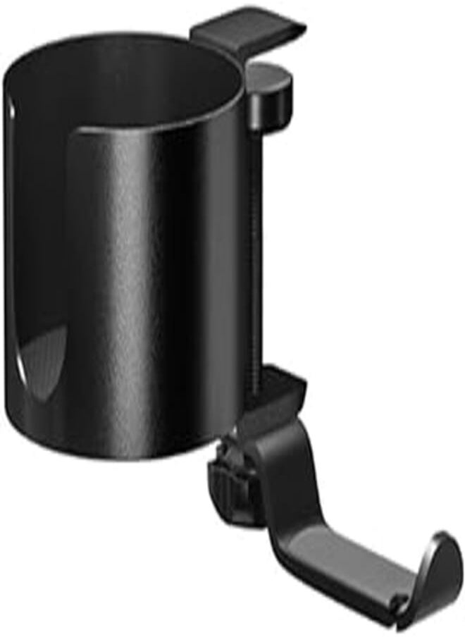 Generic RZ-V03 2 in 1 Gaming Headset Holder Cup Holder PC Table Clamp 360 Degree Rotation Black 
