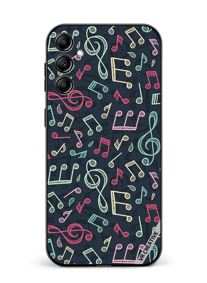 VR CREATIVE Protective Case Cover For Samsung Galaxy M14 Music Pattern Design Multicolour - Image 1