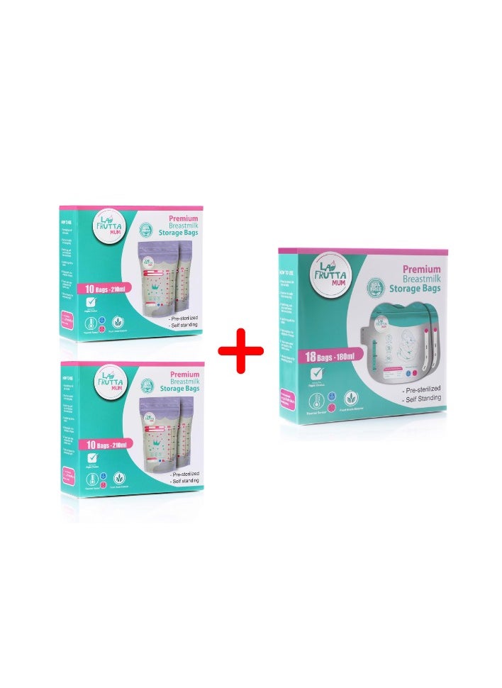 La Frutta 2 MilkBag 10 Pcs *210 Ml + 1 MilkBag 18 Pcs *180 ML 