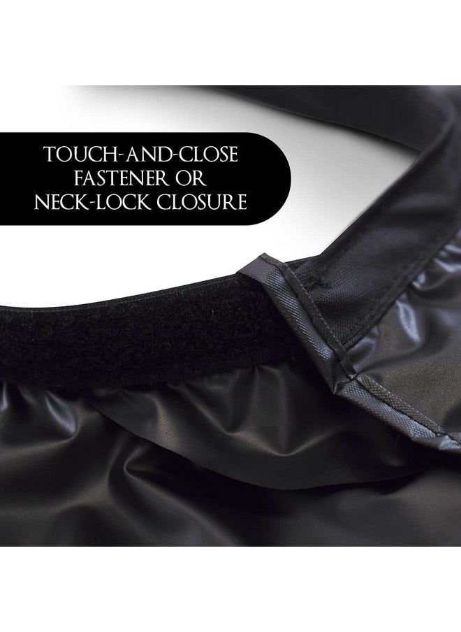 Betty Dain - Betty Dain Lustre Shampoo Cape, Waterproof, Stain Resistant Vinyl, Touch-and-close Fastener, Soft Nylon Neckband, Safe For All Salon Processes, 36 inches wide x 54 inches long, Black - Image 1