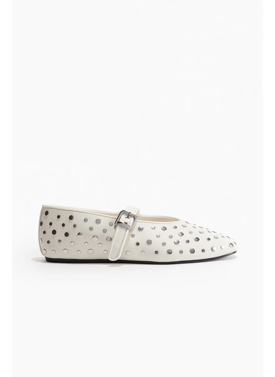 اتش اند ام Studded Mary Jane Ballet Pumps
