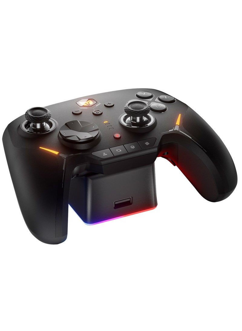 Generic Professional Wireless Gamepad BIGBIGWON BLITZ C2 Pro Gaming Controller 0 Deadzone Joystick One-on Wake Up 1000mAh Battery 6-Axis Gyroscope NFC 2.4G Bluetooth Wired connected for Switch / PC /Android  - Image 1