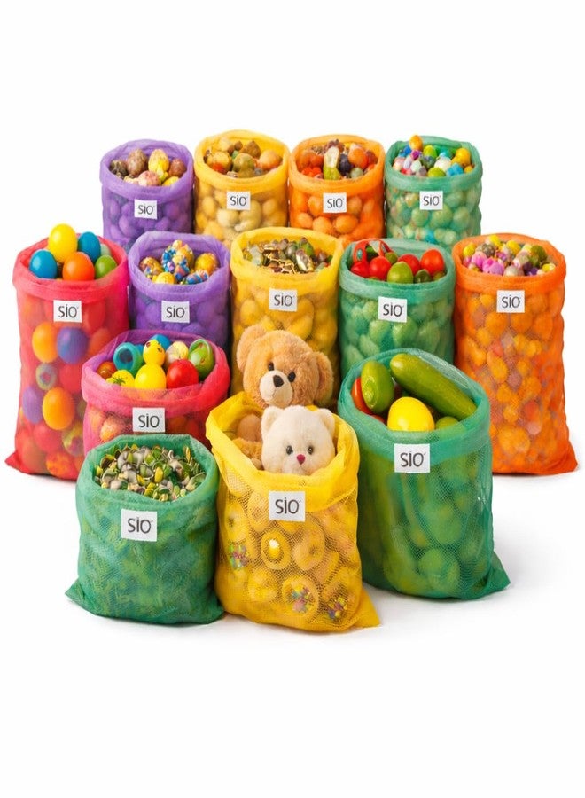 SIO Mesh Vegetable Storage Bags for Refrigerator Pack of 12 with Zipper Reusable Produce Bags for Fridge Kitchen Organization and Grocery Storage - Image 3