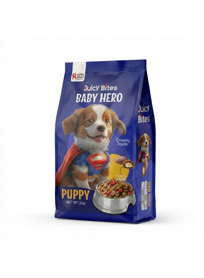 RICH Juicy Bites Baby Hero - Premium Puppy Dry Food - 2kg - Image 1