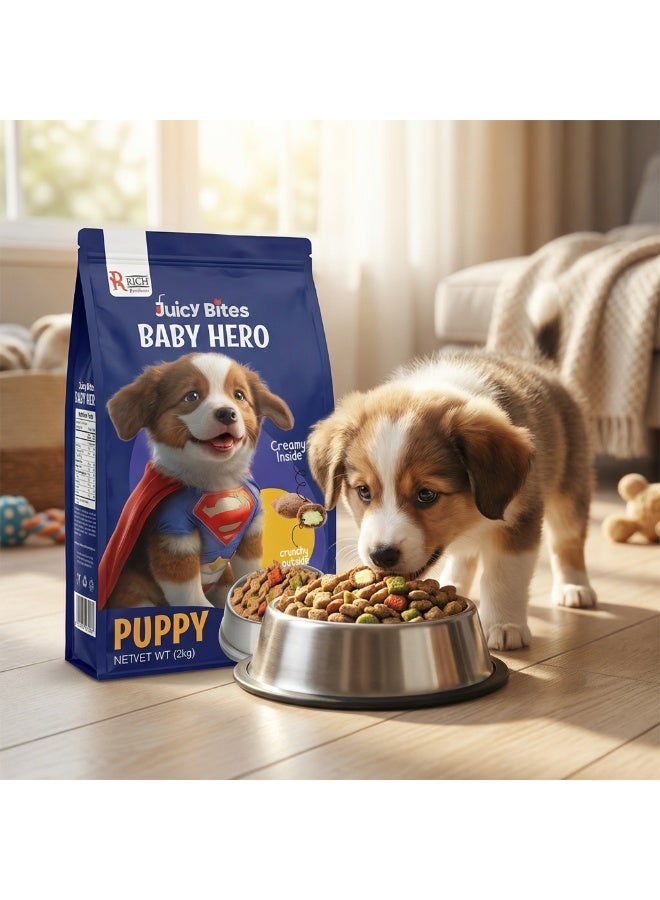 RICH Juicy Bites Baby Hero - Premium Puppy Dry Food - 2kg - Image 3