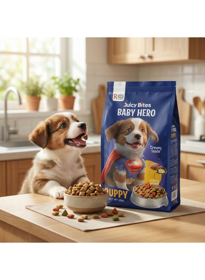 RICH Juicy Bites Baby Hero - Premium Puppy Dry Food - 2kg - Image 2