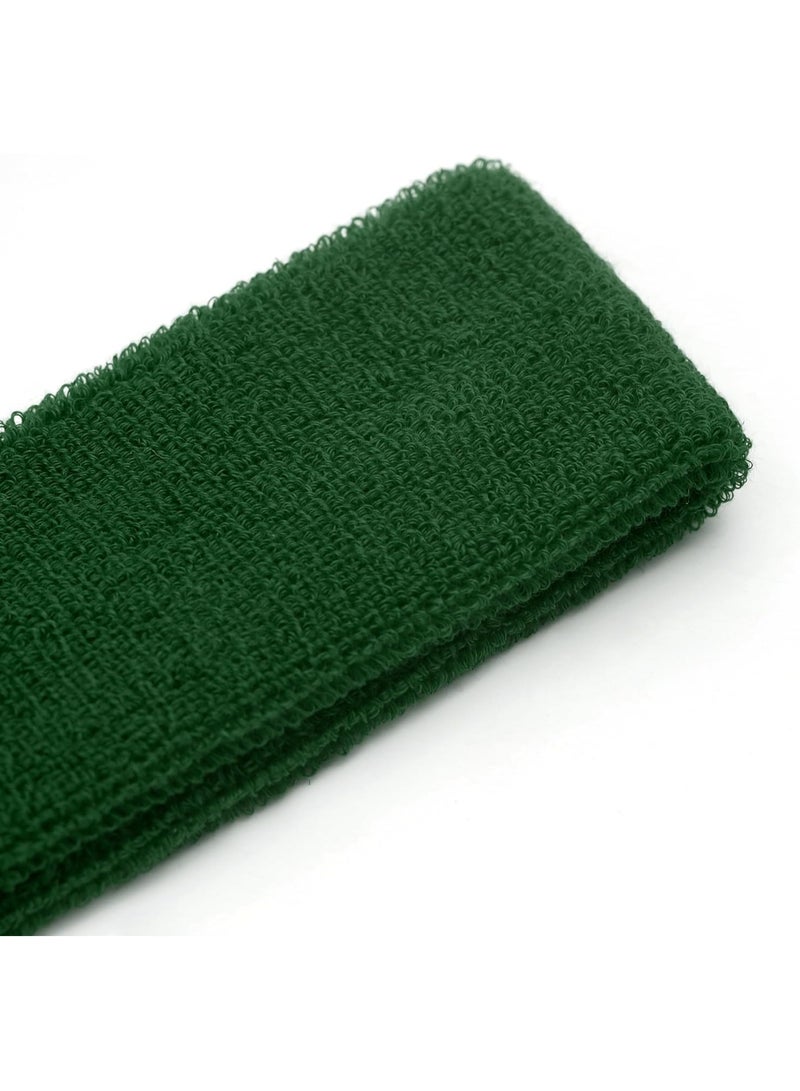 Vitacelli Sweatband Set Sports Headband Wristband Set Zambia Logo Cloth Wristband Wrist Sweatband Headbands Set for Basketball, Football, Running, Gym & Exercise (GREEN)  - Image 4