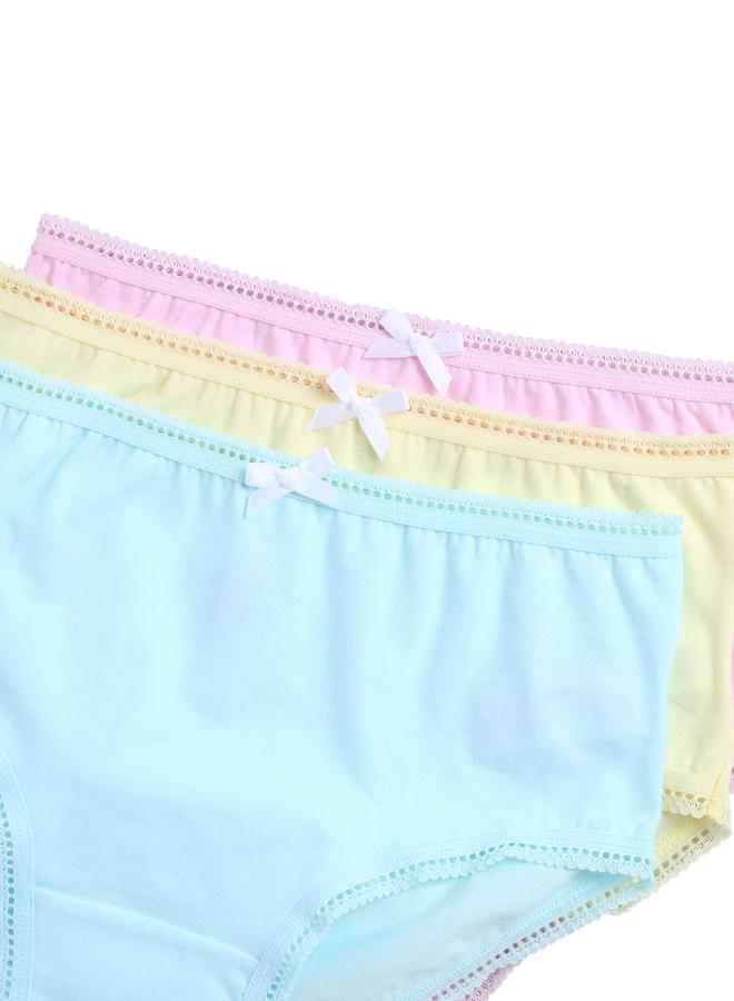 فكتور اند جين طقم من 3 سراويل داخلية سادة بتفاصيل ربطة - Image 5