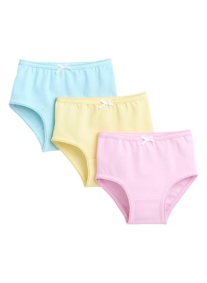 فكتور اند جين طقم من 3 سراويل داخلية سادة بتفاصيل ربطة - Image 1