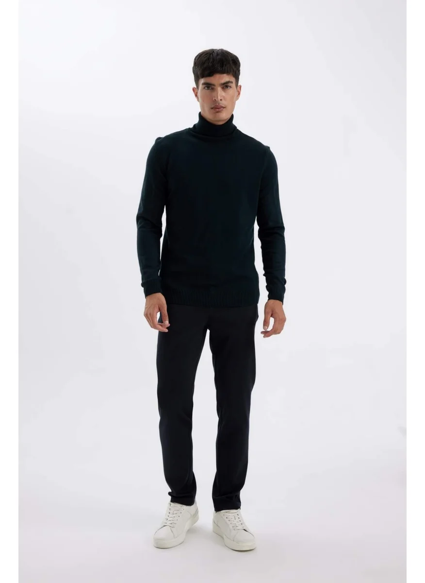 ديفاكتو Slim Fit Slim Cut Turtleneck Basic Plain Knitwear Sweater R1124AZ24WN