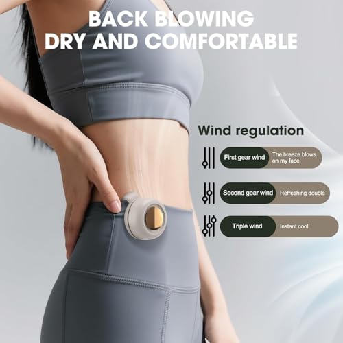 VACVOIIVCE White Portable Mini Bladeless Fan 3Speed Clipon Fan for Shirt and Waist - Image 3