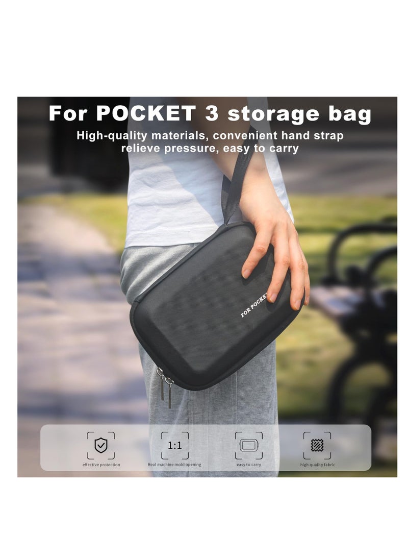 Carrying and Protective Hard Shell Travel Storage Case Bag, Compatible with Osmo Pocket 3 Creator Combo, Cameras Accessories Kit, Hard Carrying Case, Case Only, Black - Image 3