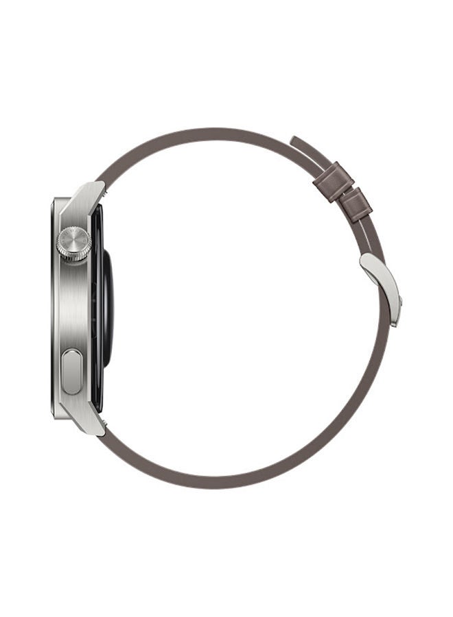 HUAWEI GT 3 Pro Smart Watch Odin Classic Titanium Case with Leather Strap And Free Buds Grey - Image 5